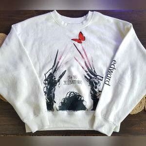 NWOT Edward Scissorhands Unisex Graphic Butterfly Embroidered Sweatshirt…